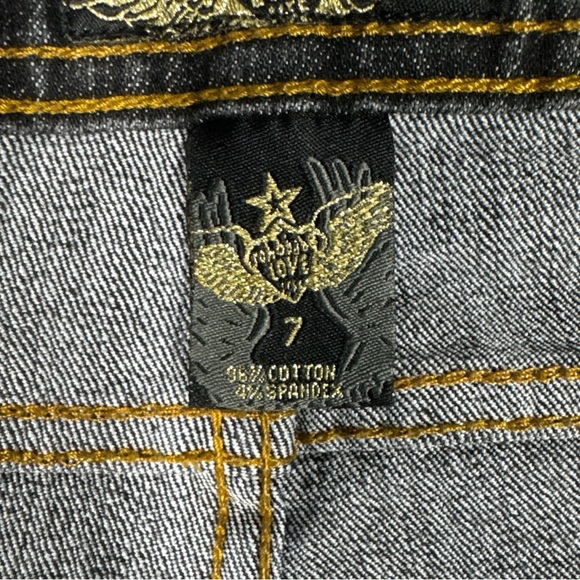 Soho Babe Love Life Women Blue Denim Jeans 7 Beautiful Multi Colored Patchwork - Picture 8 of 15